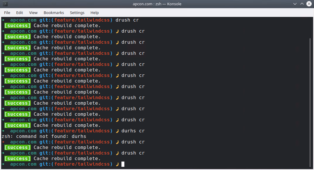 Clearing Drupal's cache for the one-thousandth time.