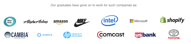 Companies that have hired graduates from a reputable bootcamp.