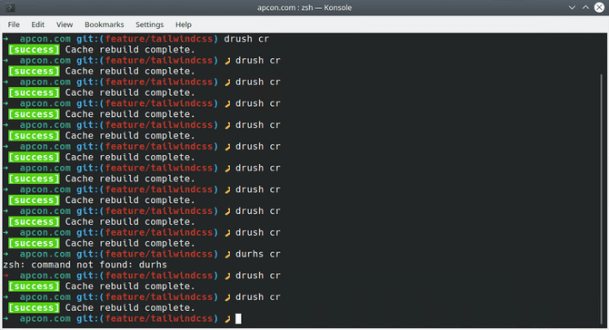 Clearing Drupal's cache for the one-thousandth time.