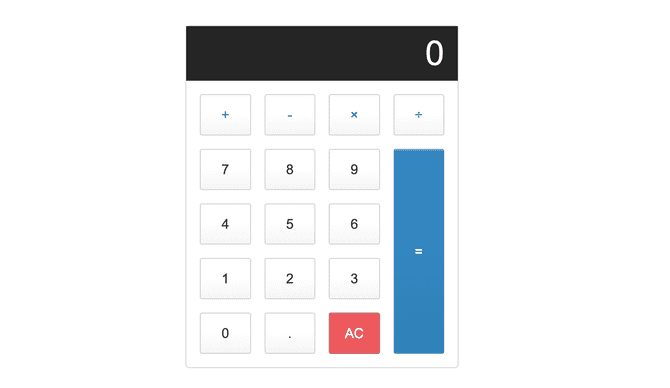 A simple calculator built with JavaScript.