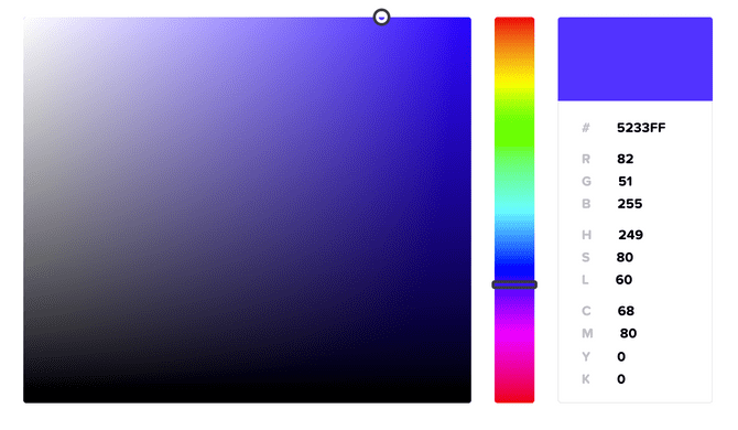 A standard HTML color picker.